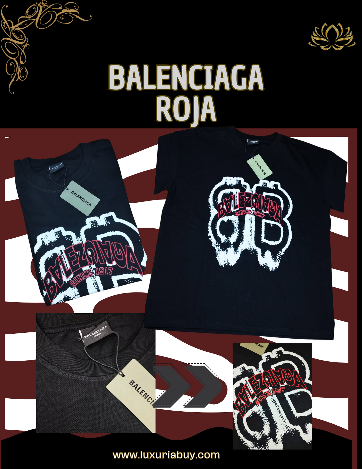 Balenciaga letras Rojas